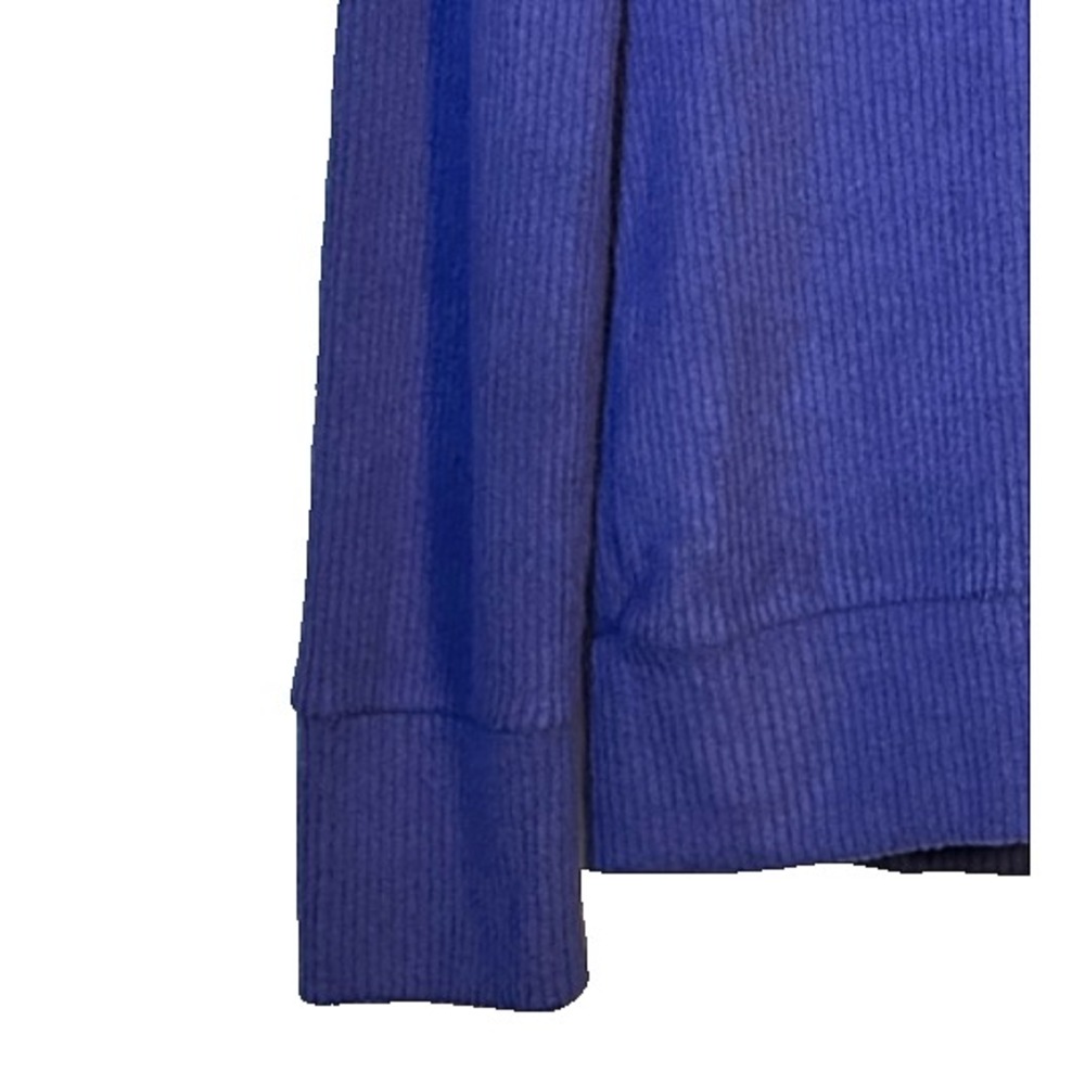 NWT Market & Spruce‎ Allison Lace Up Ribbed Brushed Knit Hoodie Navy Small - Picture 6 of 10